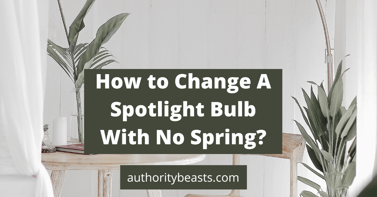 How to Change A Spotlight Bulb With No Spring